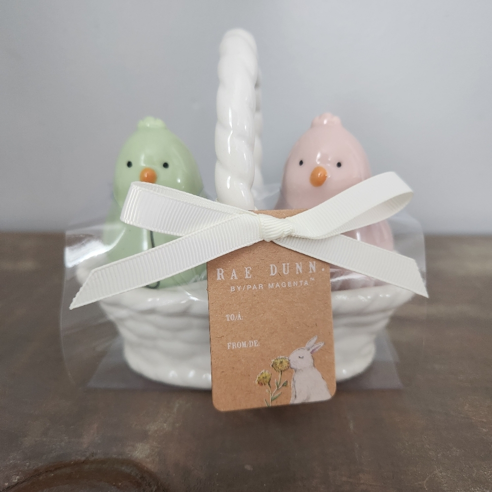 Rae Dunn Easter “Chicks” Salt & Pepper Ceramic Shaker Set